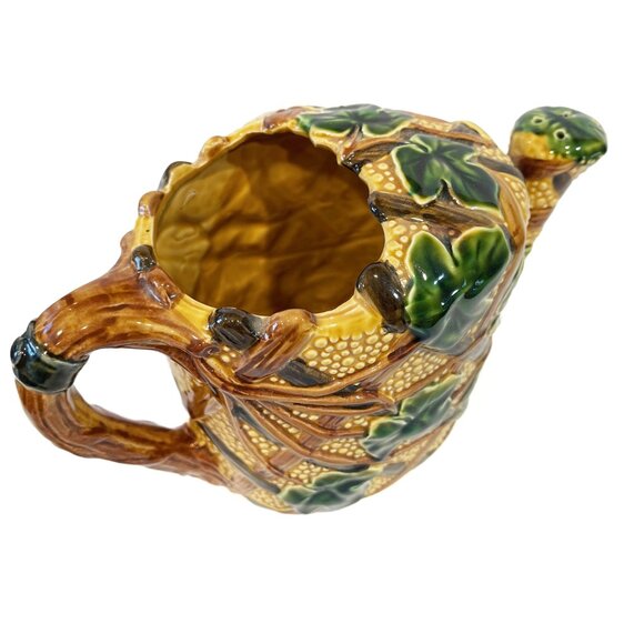 Vintage HALDON GROUP Ceramic Watering Can Lattice Ivy Leaf Japan Pottery - Picture 5 of 9